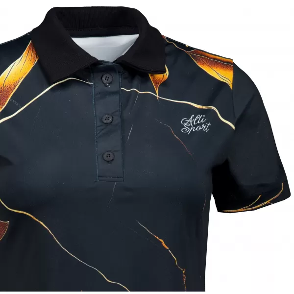  Tricou funcțional pentru femei cu guler premium ALTISPORT VOJ/ALW097TR05 FRUNZE DE AUR 