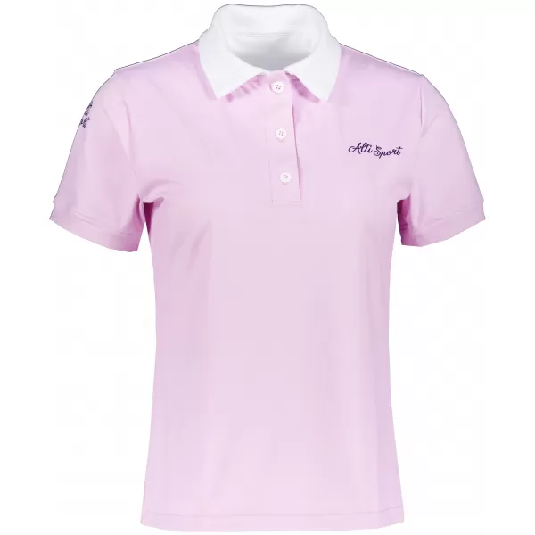  Tricou funcțional pentru femei cu guler premium ALTISPORT VOJ/ALW075TR05 ROZ UȘOR 