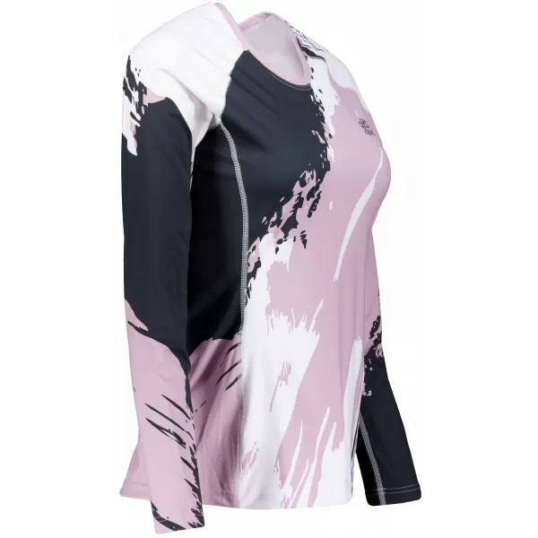  Tricou funcțional pentru femei cu mâneci lungi premium ALTISPORT VOJ/ALW081TR03 NEGRU-ROZ 