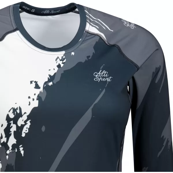  Tricou funcțional pentru femei cu mâneci lungi premium ALTISPORT VOJ/ALW081TR03 NEGRU 