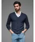 Cardigan masculin OMBRE OM-SWCD-0126 ALBASTRU MARIN