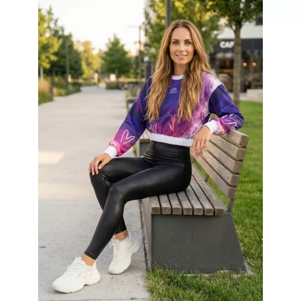  Premium cu hanorac decupat funcțional pentru femei ALTISPORT VOJ/ALW083MI08 VIOLET 