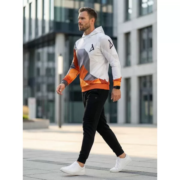  Premium cu hanorac funcțional pentru bărbați ALTISPORT VOJ/ALM007MI01 PORTOCALIU/GRI 