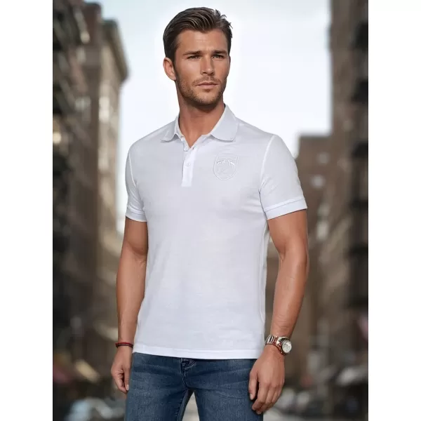  Mens t -thirt cu guler DSTREET PX0627 ALB 