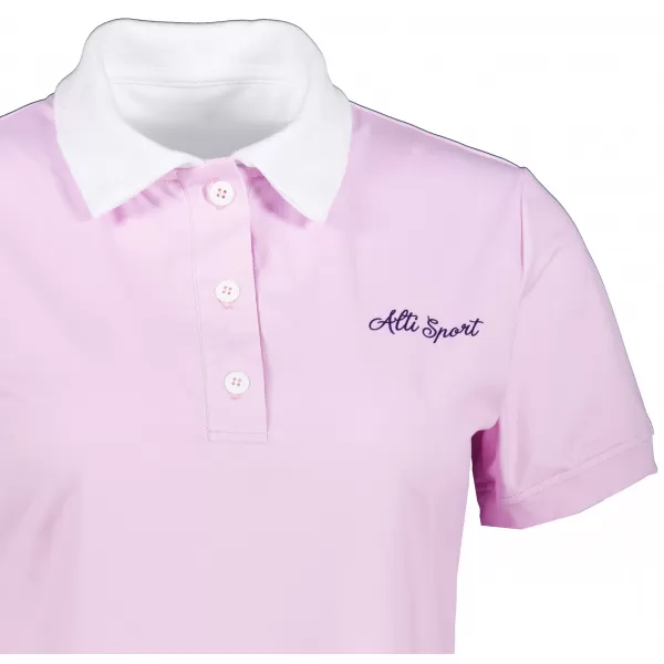  Tricou funcțional pentru femei cu guler premium ALTISPORT VOJ/ALW075TR05 ROZ UȘOR 