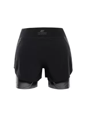 Pantaloni scurți de damă ALPINE PRO GAJERA NEGRU