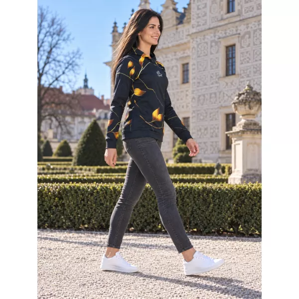  Premium cu hanorac funcțional pentru femei ALTISPORT VOJ/ALW097MI01 FRUNZE DE AUR 