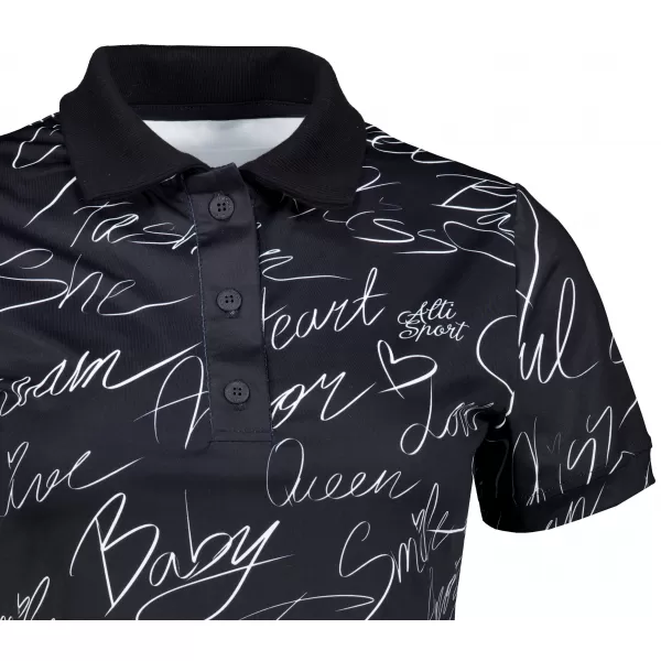  Tricou funcțional pentru femei cu guler premium ALTISPORT VOJ/ALW084TR05 NEGRU 
