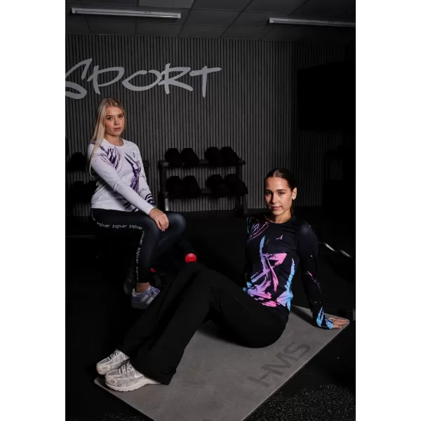  Tricou funcțional pentru femei cu mâneci lungi premium ALTISPORT VOJ/ALW074TR03 ALB/VIOLET 
