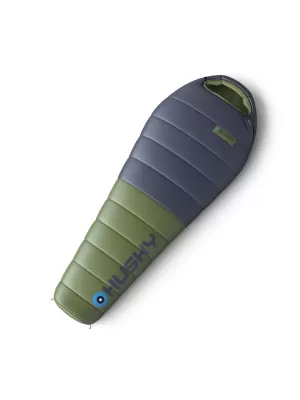 Pungă de dormit cu pene HUSKY DEVON -5°C ALBASTRU/KAKI