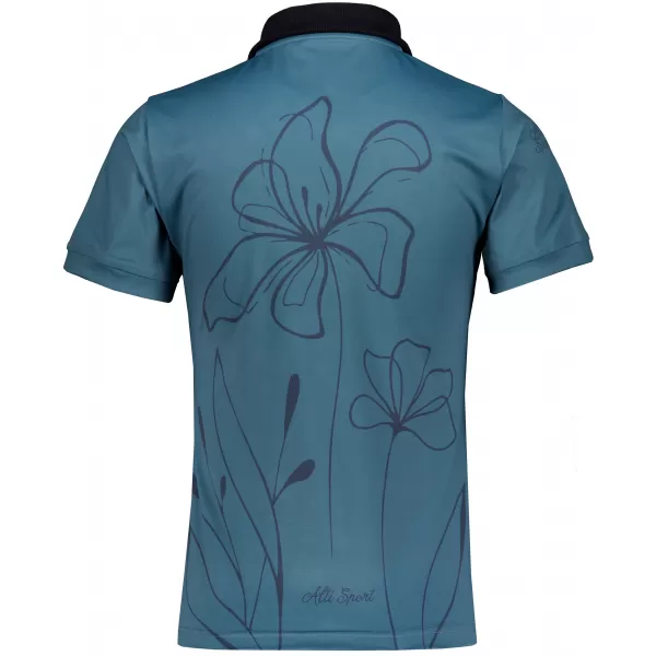  Tricou funcțional pentru femei cu guler premium ALTISPORT VOJ/ALW075TR05 PETER ÎNTUNECAT 
