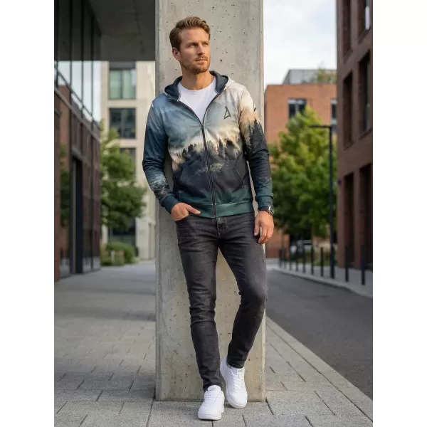  Panouri funcționale pentru bărbați pe Zip Premium ALTISPORT VOJ/ALM030MI02 PĂDURE/VERDE 