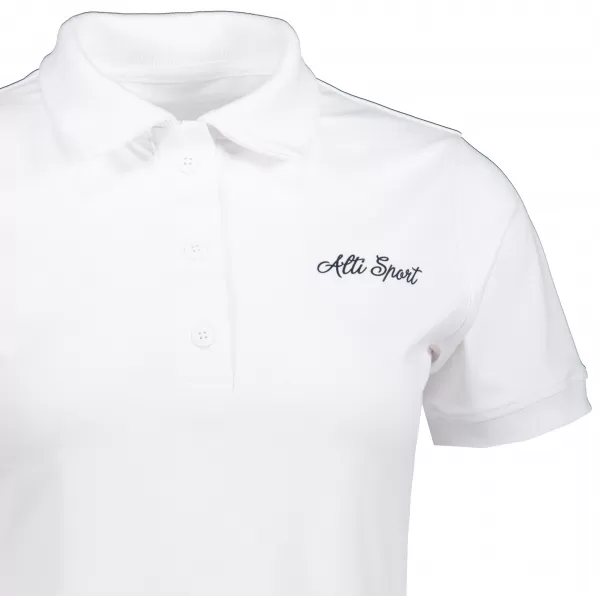  Tricou funcțional pentru femei cu guler premium ALTISPORT VOJ/ALW075TR05 ALB 