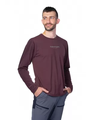 Tricou pentru bărbați cu mânecă lungă HANNAH BINE L/S MAHON ROȘU