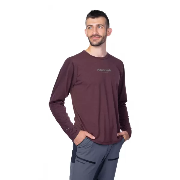  Tricou pentru bărbați cu mânecă lungă HANNAH BINE L/S MAHON ROȘU 