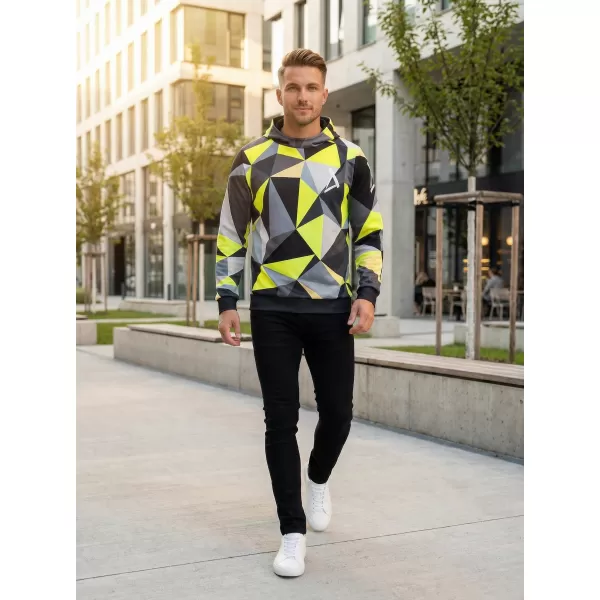  Premium cu hanorac funcțional pentru bărbați ALTISPORT VOJ/ALM007MI01 NEGRU/FLUO YELLOW 