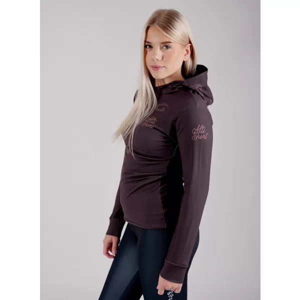  Premium cu hanorac funcțional pentru femei ALTISPORT VOJ/ALW047MI01 MARO ÎNCHIS 