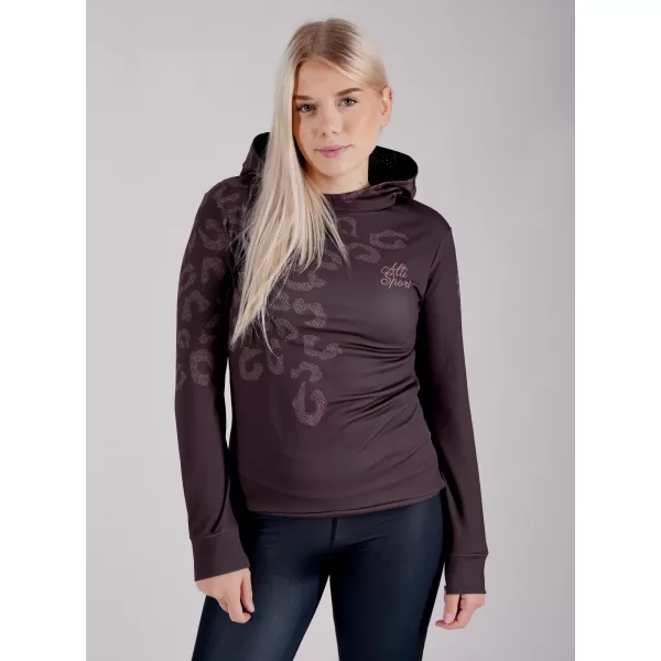  Premium cu hanorac funcțional pentru femei ALTISPORT VOJ/ALW047MI01 MARO ÎNCHIS 