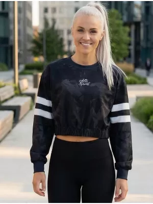Premium cu hanorac decupat funcțional pentru femei ALTISPORT VOJ/ALW096MI08 NEGRU