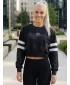 Premium cu hanorac decupat funcțional pentru femei ALTISPORT VOJ/ALW096MI08 NEGRU
