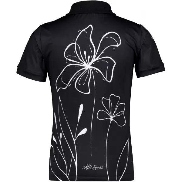  Tricou funcțional pentru femei cu guler premium ALTISPORT VOJ/ALW075TR05 NEGRU 