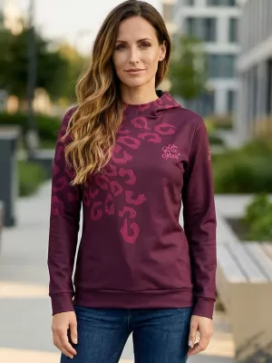 Premium cu hanorac funcțional pentru femei ALTISPORT VOJ/ALW047MI01 VIN ROȘU