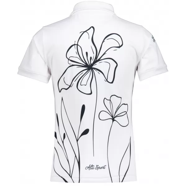 Tricou funcțional pentru femei cu guler premium ALTISPORT VOJ/ALW075TR05 ALB 