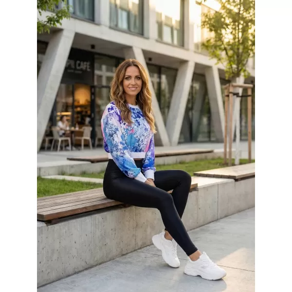  Premium cu hanorac decupat funcțional pentru femei ALTISPORT VOJ/ALW055MI08 VIOLET/ALBASTRU 