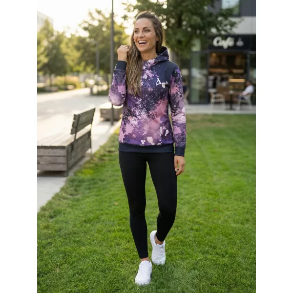  Premium cu hanorac funcțional pentru femei ALTISPORT VOJ/ALW055MI01 NEGRU -VIOLET 