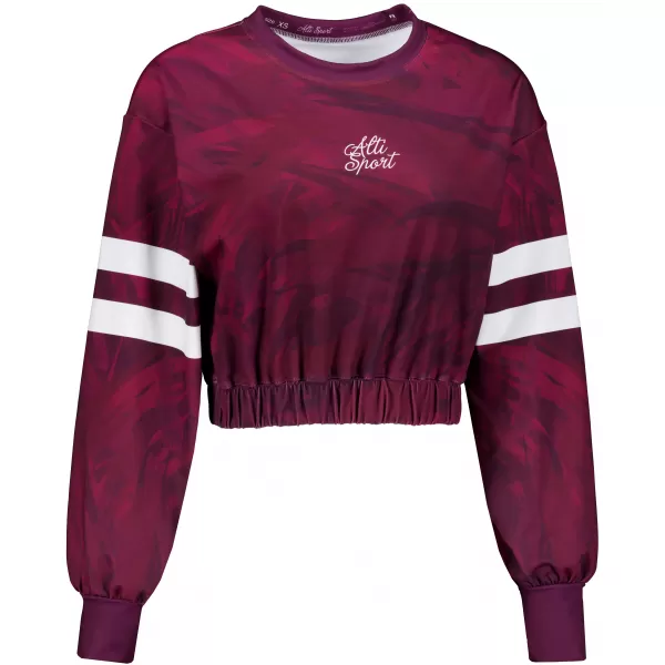  Premium cu hanorac decupat funcțional pentru femei ALTISPORT VOJ/ALW096MI08 BURGUNDIA 