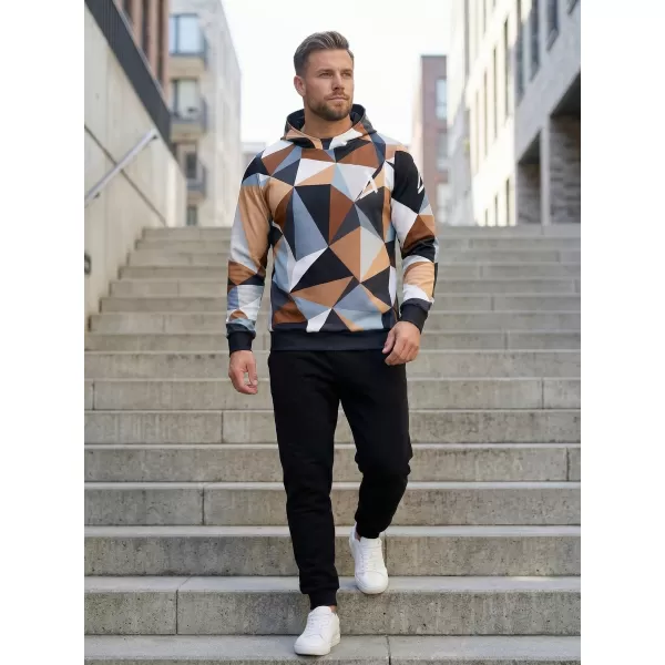  Premium cu hanorac funcțional pentru bărbați ALTISPORT VOJ/ALM007MI01 NEGRU -BROWN 