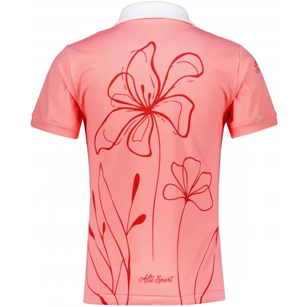  Tricou funcțional pentru femei cu guler premium ALTISPORT VOJ/ALW075TR05 PIERSICĂ 