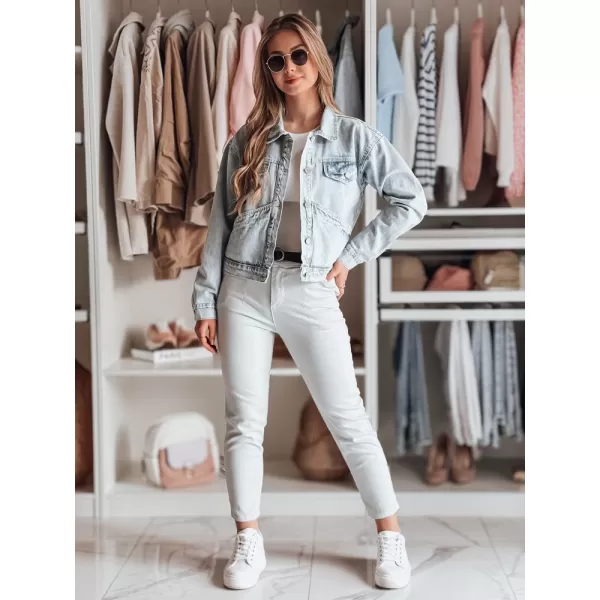  Pantalonii pentru doamne DSTREET TAIRONIK UY2538 GRI DESCHIS 