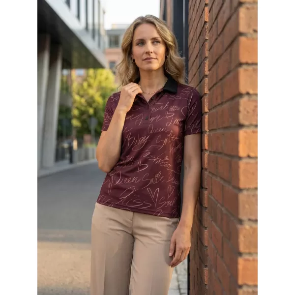  Tricou funcțional pentru femei cu guler premium ALTISPORT VOJ/ALW084TR05 MARO 