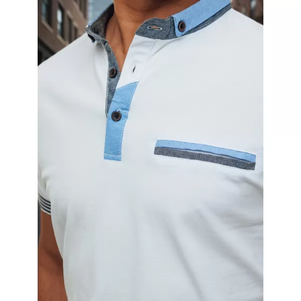  Mens t -thirt cu guler DSTREET PX0622 ALB 