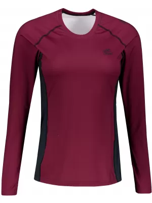 Tricou funcțional pentru femei cu mâneci lungi premium ALTISPORT VOJ/ALW078TR03 VIN ROȘU