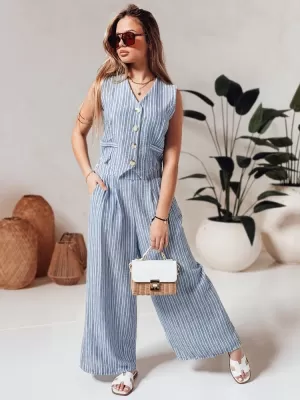 Pantalonii pentru doamne DSTREET MODERESS UY2696 ALBASTRU