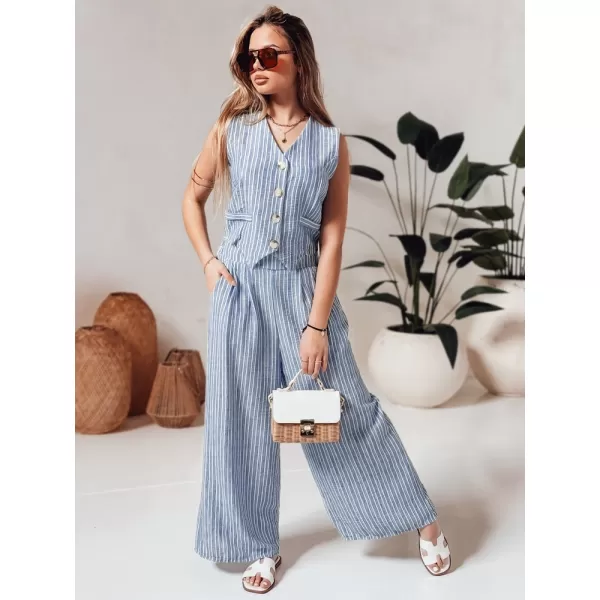  Pantalonii pentru doamne DSTREET MODERESS UY2696 ALBASTRU 