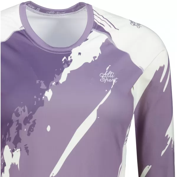  Tricou funcțional pentru femei cu mâneci lungi premium ALTISPORT VOJ/ALW081TR03 VIOLET 