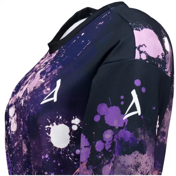  Premium cu hanorac decupat funcțional pentru femei ALTISPORT VOJ/ALW055MI08 NEGRU -VIOLET 