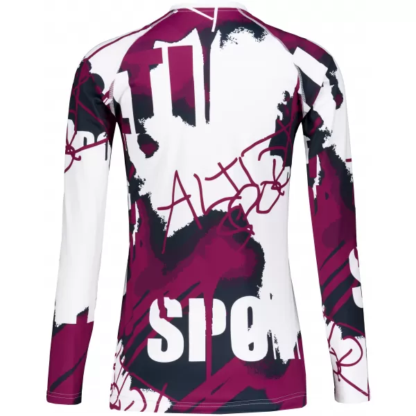 Tricou funcțional pentru femei cu mâneci lungi premium ALTISPORT VOJ/ALW076TR03 ALB/VIN 