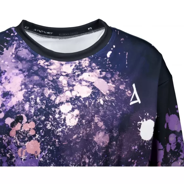  Premium cu hanorac decupat funcțional pentru femei ALTISPORT VOJ/ALW055MI08 NEGRU -VIOLET 