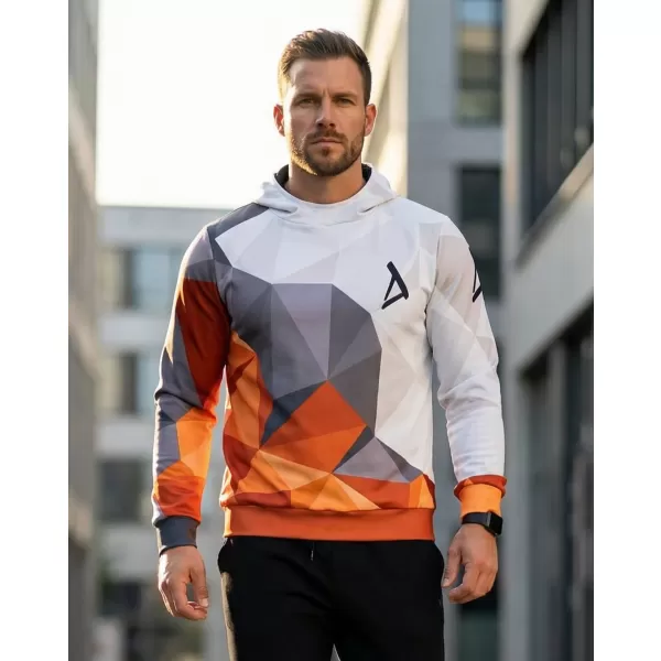  Premium cu hanorac funcțional pentru bărbați ALTISPORT VOJ/ALM007MI01 PORTOCALIU/GRI 