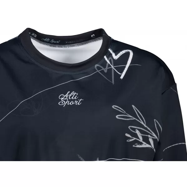  Premium cu hanorac decupat funcțional pentru femei ALTISPORT VOJ/ALW083MI08 ALB -NEGRU 
