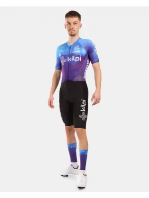 O salopetă pentru biciclete cu mâneci scurte KILPI AURORA-M YM0367KI ALBASTRU