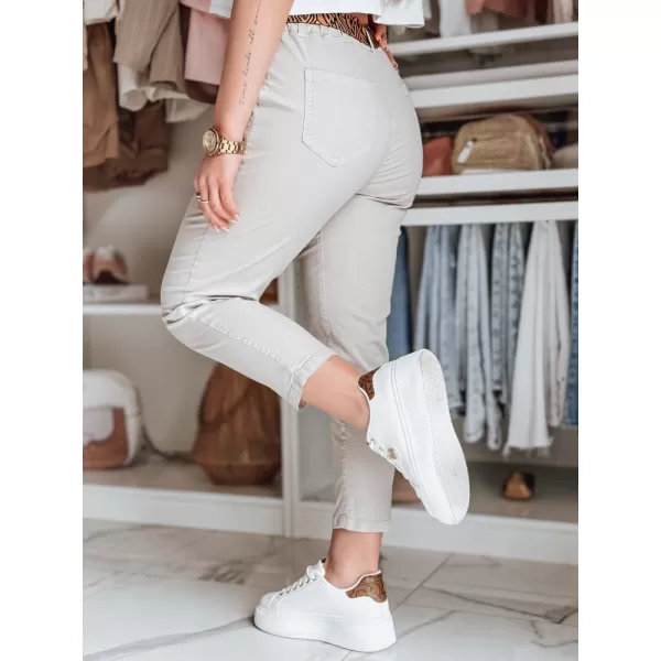  Pantalonii pentru doamne DSTREET MADELINA UY2623 BEJ 