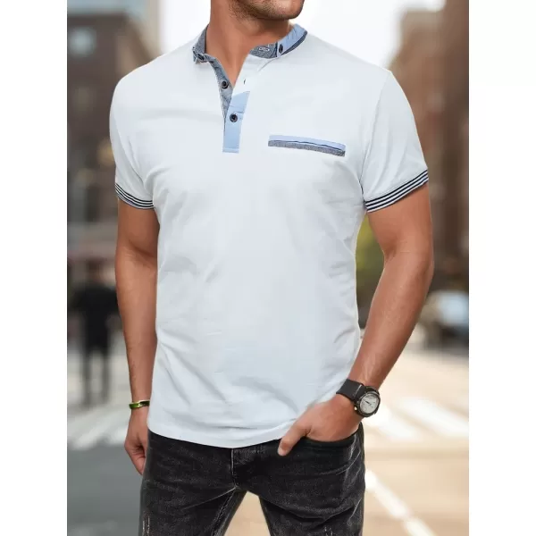  Mens t -thirt cu guler DSTREET PX0622 ALB 