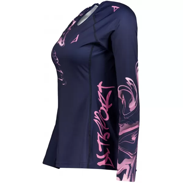 Tricou funcțional pentru femei cu mâneci lungi premium ALTISPORT VOJ/ALW064TR03 ALBASTRU -PINK 