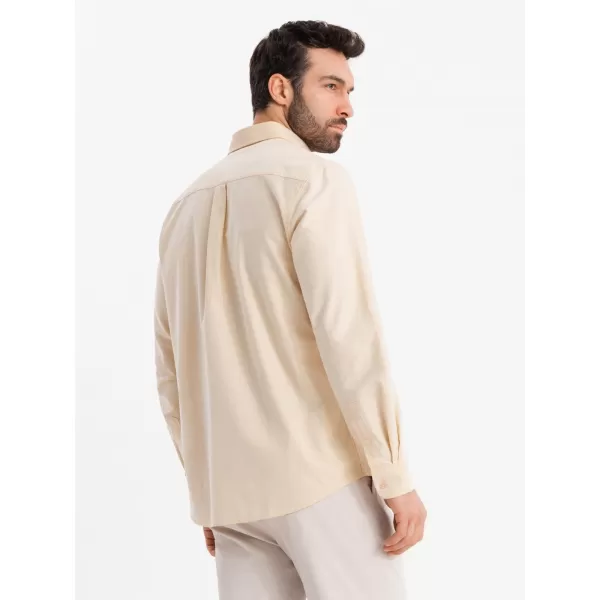  Cămaşă OMBRE OM-SHOS-0183 GALBEN STRĂLUCITOR 