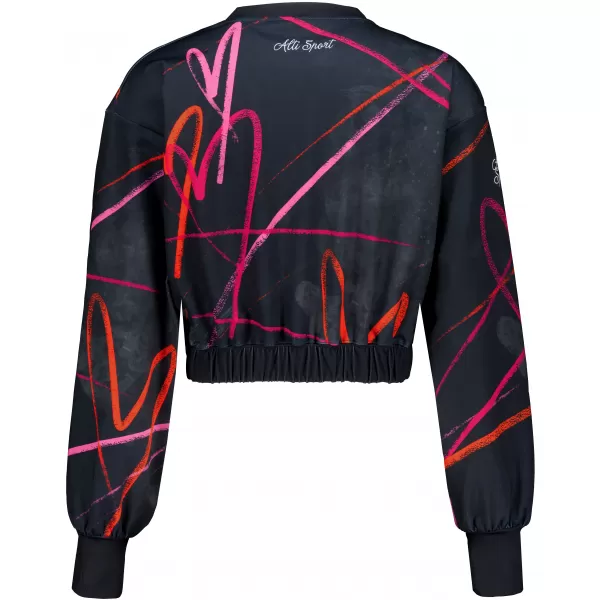  Premium cu hanorac decupat funcțional pentru femei ALTISPORT VOJ/ALW082MI08 NEGRU 